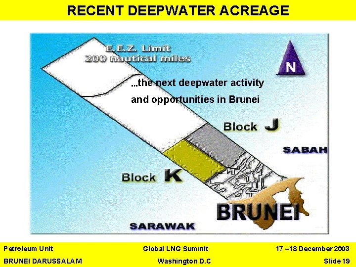 RECENT DEEPWATER ACREAGE …the next deepwater activity and opportunities in Brunei Petroleum Unit BRUNEI