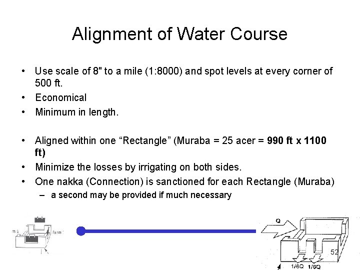 Alignment of Water Course • Use scale of 8" to a mile (1: 8000)