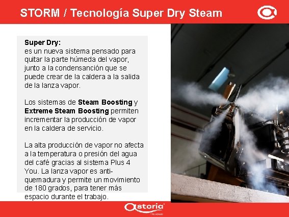 STORM / Tecnología Super Dry Steam Super Dry: es un nueva sistema pensado para