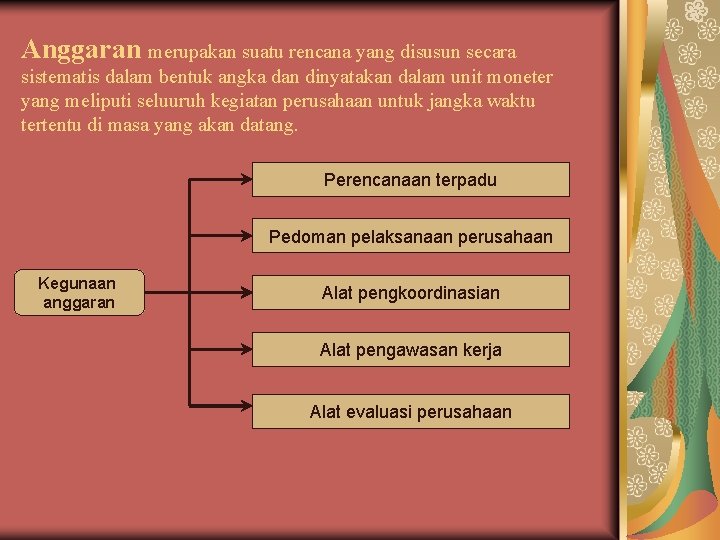 Anggaran merupakan suatu rencana yang disusun secara sistematis dalam bentuk angka dan dinyatakan dalam