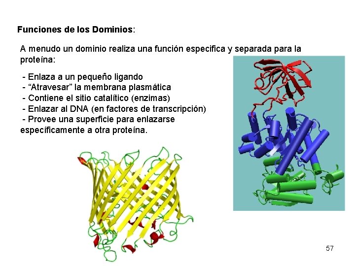 Funciones de los Dominios: A menudo un dominio realiza una función especifica y separada