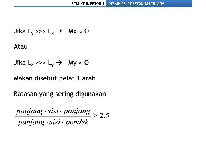 STRUKTUR BETON 1 DESAIN PELAT BETON BERTULANG 