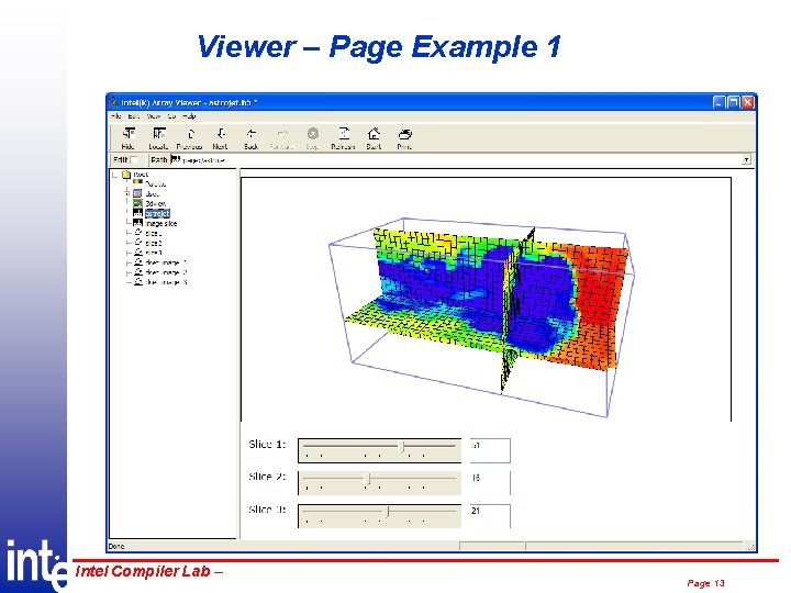 Viewer – Page Example 1 ® Intel Compiler Lab – Page 13 
