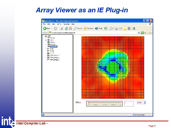 Array Viewer as an IE Plug-in ® Intel Compiler Lab – Page 5 