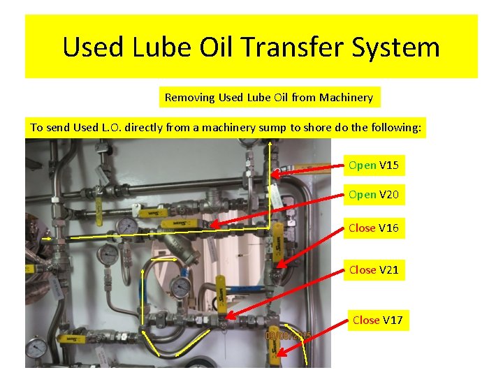 Used Lube Oil Transfer System Removing Used Lube Oil from Machinery To send Used