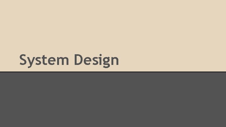 System Design 