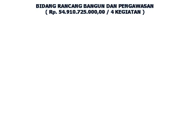 BIDANG RANCANG BANGUN DAN PENGAWASAN ( Rp. 54. 910. 725. 000, 00 / 4