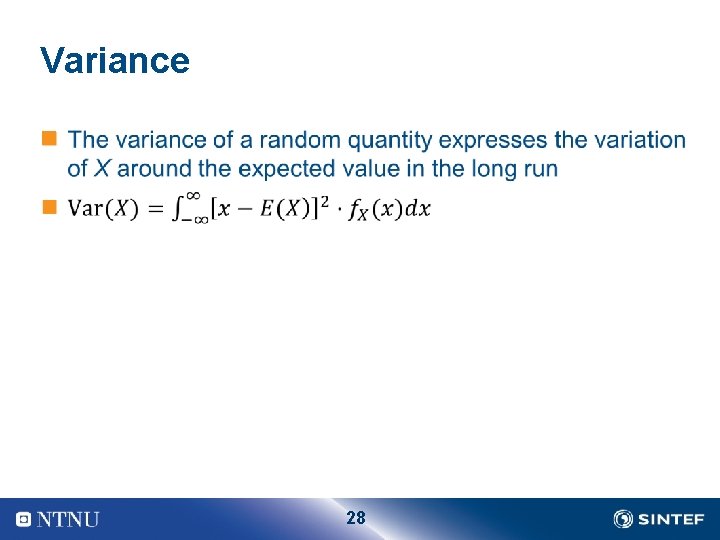 Variance n 28 