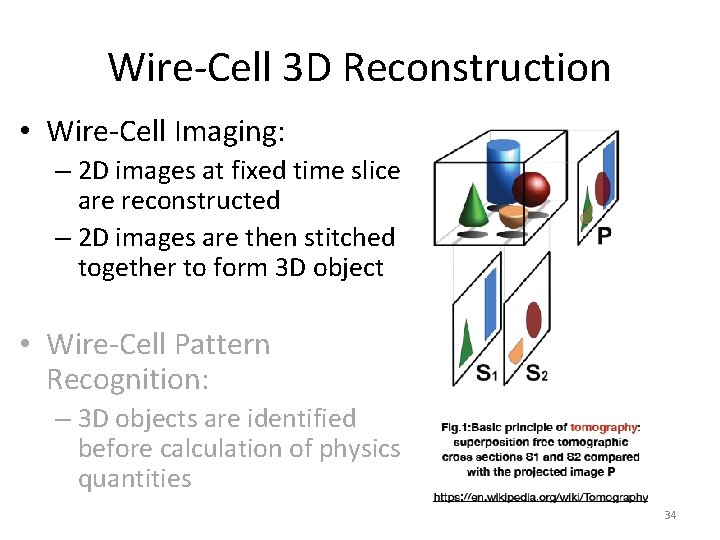 Wire-Cell 3 D Reconstruction • Wire-Cell Imaging: – 2 D images at fixed time