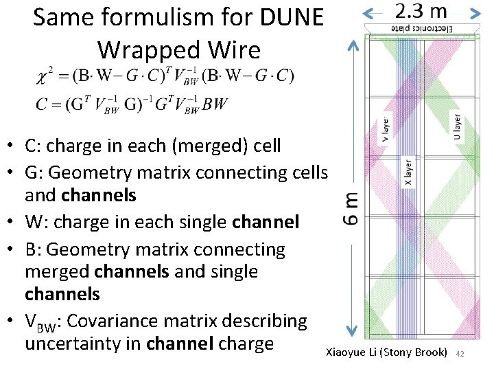 Same formulism for DUNE Wrapped Wire • C: charge in each (merged) cell •