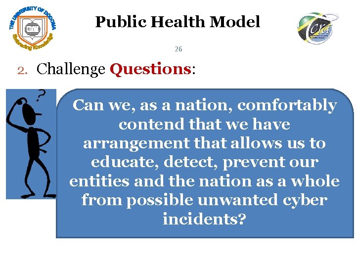 Public Health Model 26 2. Challenge Questions: Can we, as a nation, comfortably contend