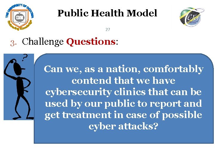 Public Health Model 27 3. Challenge Questions: Can we, as a nation, comfortably contend