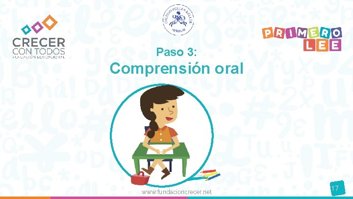 Paso 3: Comprensión oral www. fundacioncrecer. net 17 
