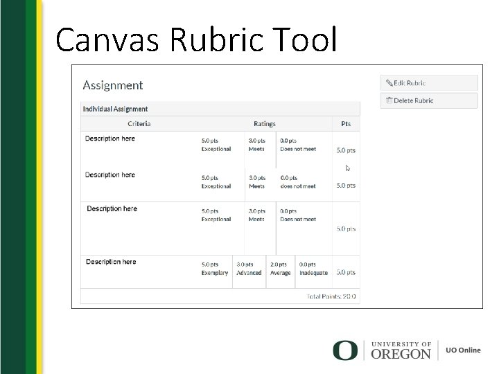 Canvas Rubric Tool 