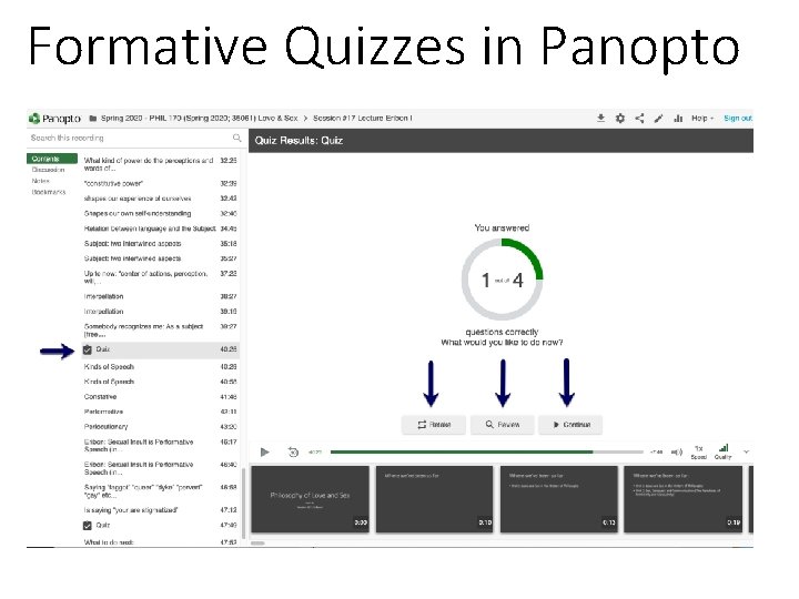 Formative Quizzes in Panopto 