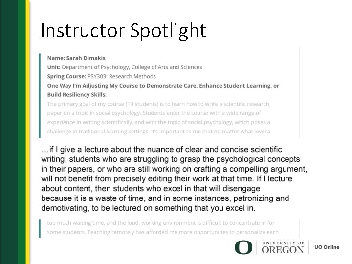 Instructor Spotlight 