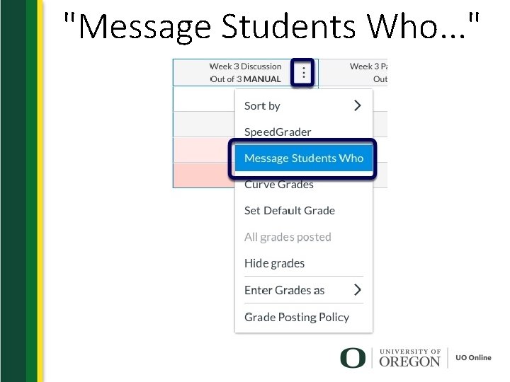 "Message Students Who. . . " 