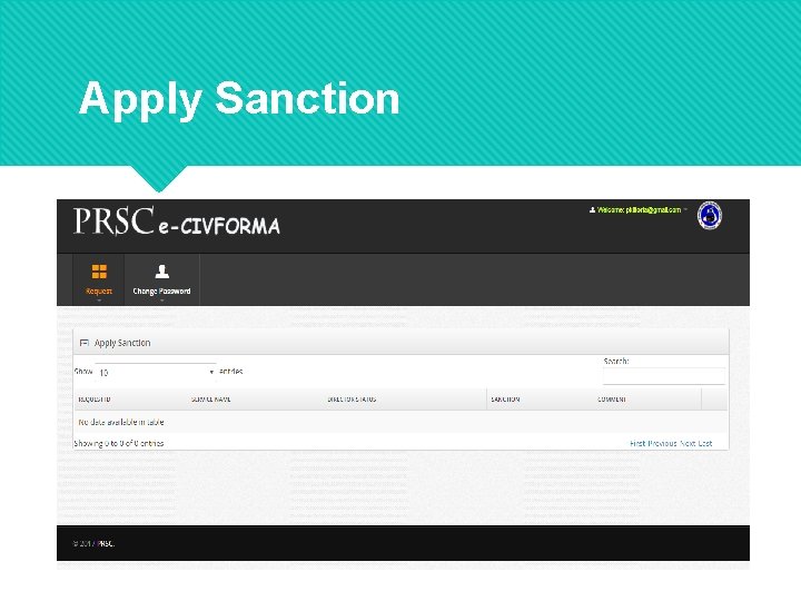 Apply Sanction 