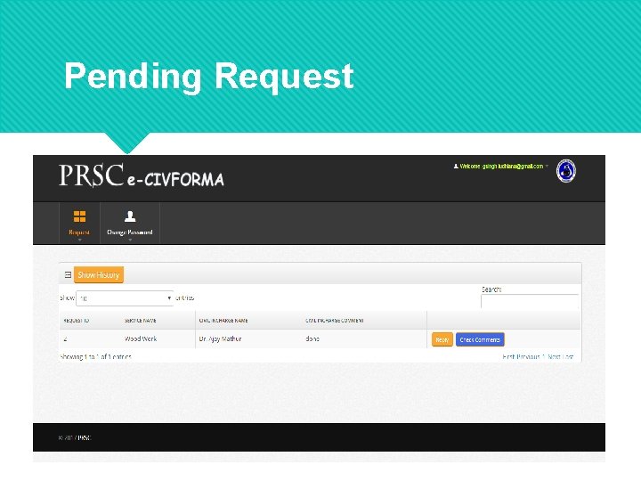 Pending Request 
