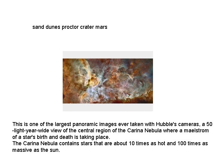 sand dunes proctor crater mars This is one of the largest panoramic images ever