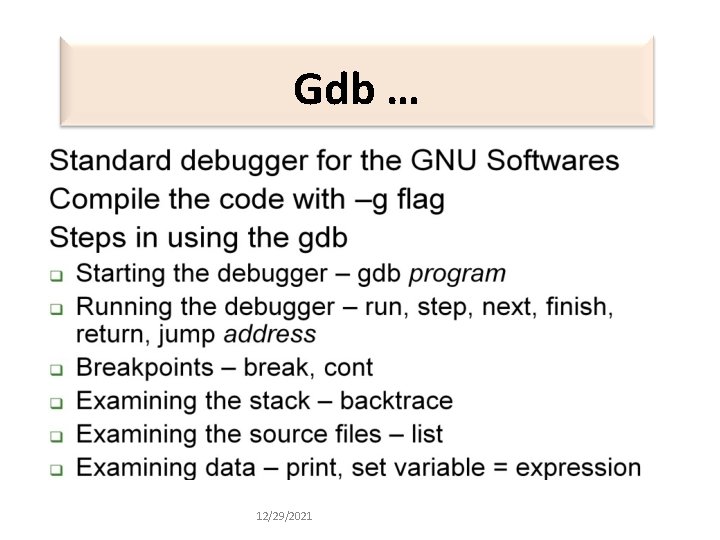 Gdb … 12/29/2021 