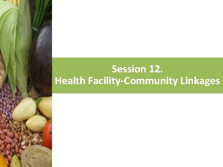Session 12. Health Facility-Community Linkages 