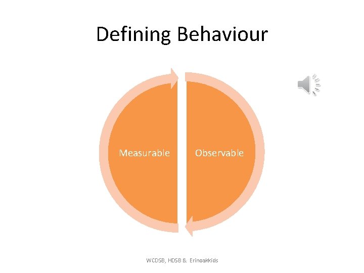 Defining Behaviour Measurable Observable WCDSB, HDSB & Erinoakkids 