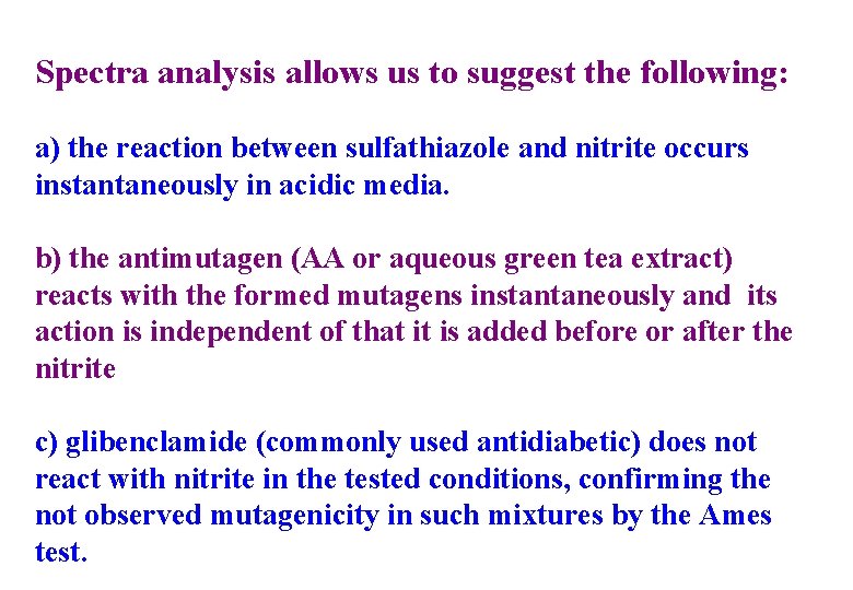 Spectra analysis allows us to suggest the following: a) the reaction between sulfathiazole and