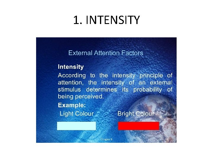 1. INTENSITY 1. INTENSITY
