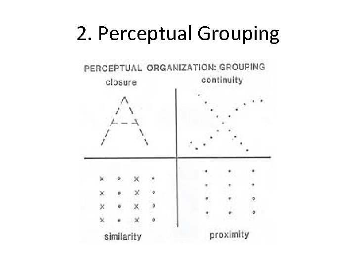 2. Perceptual Grouping 2. Perceptual Grouping