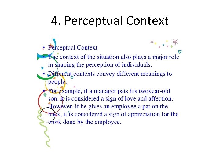 4. Perceptual Context 