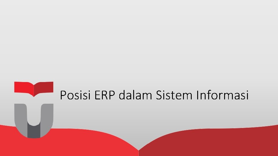 Posisi ERP dalam Sistem Informasi 