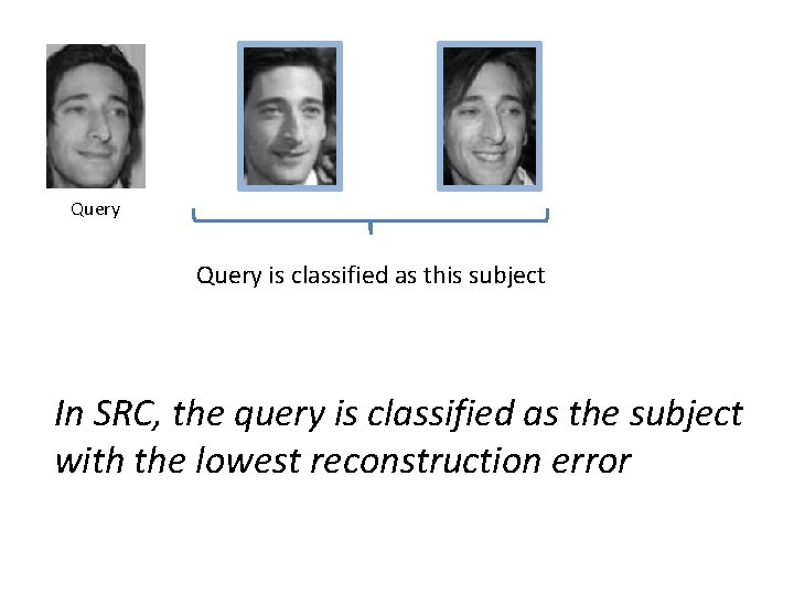 Query is classified as this subject In SRC, the query is classified as the