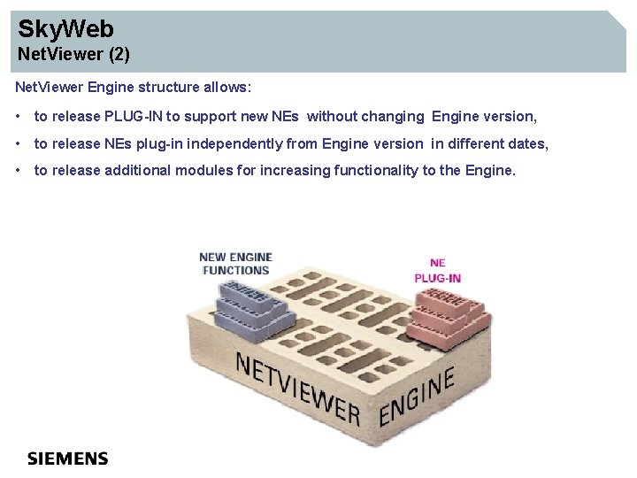 Sky. Web Net. Viewer (2) Net. Viewer Engine structure allows: • to release PLUG-IN