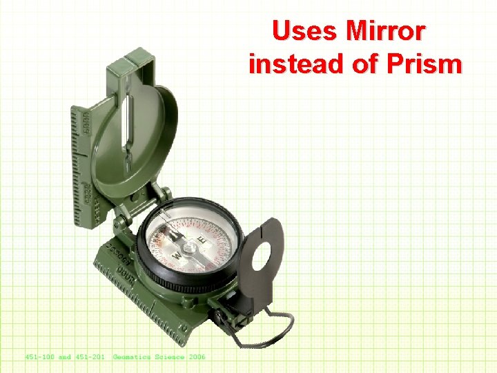 Uses Mirror instead of Prism 