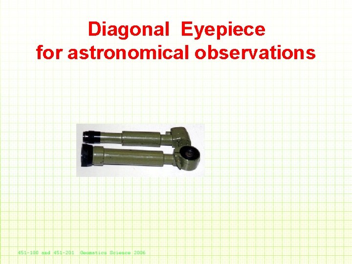 Diagonal Eyepiece for astronomical observations 