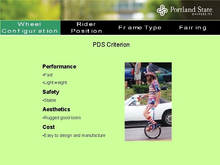 PDS Criterion Performance • Fast • Light weight Safety • Stable Aesthetics • Rugged