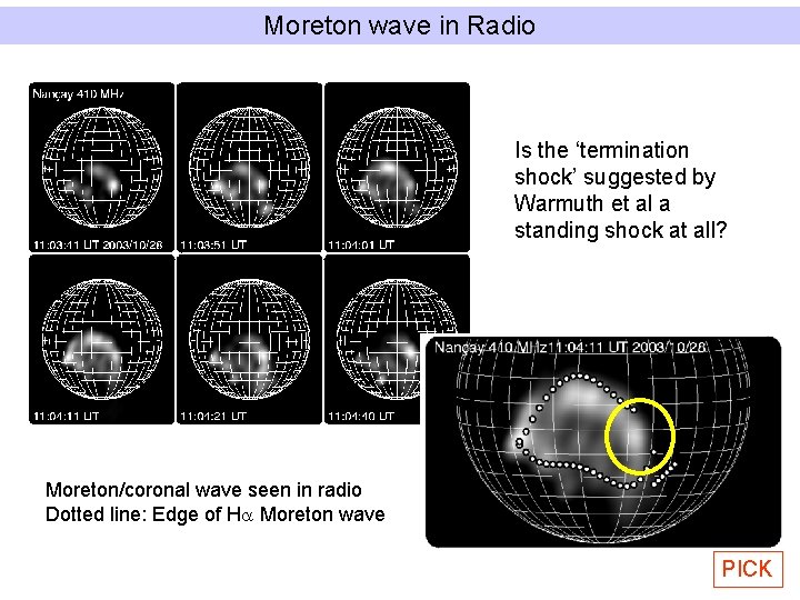 Moreton wave in Radio Is the ‘termination shock’ suggested by Warmuth et al a