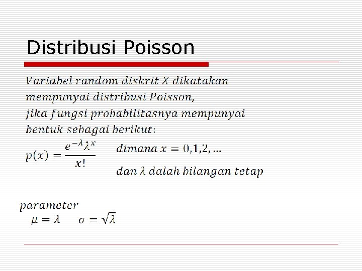 Distribusi Poisson 