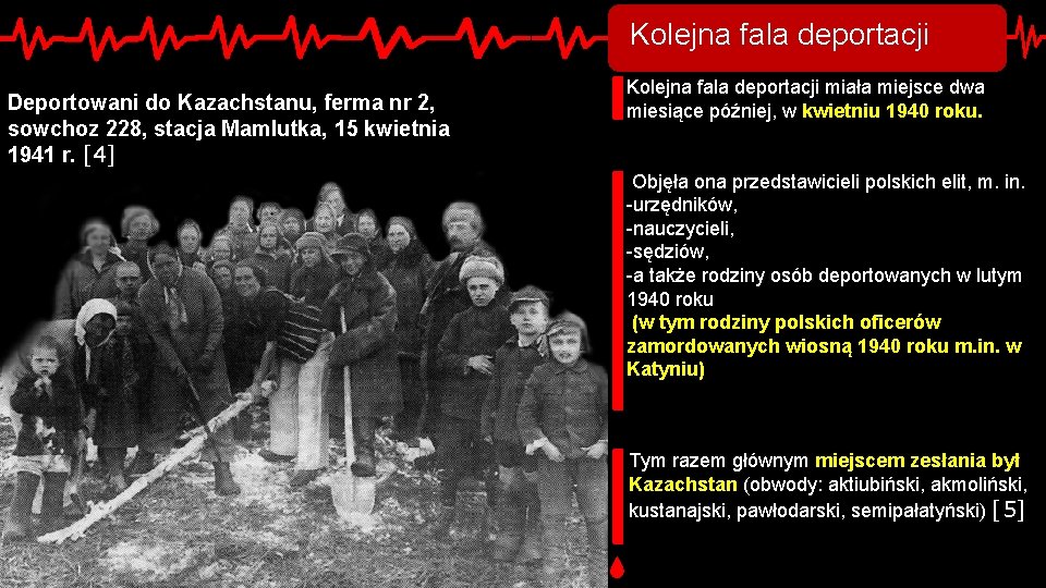 Kolejna fala deportacji Deportowani do Kazachstanu, ferma nr 2, sowchoz 228, stacja Mamlutka, 15