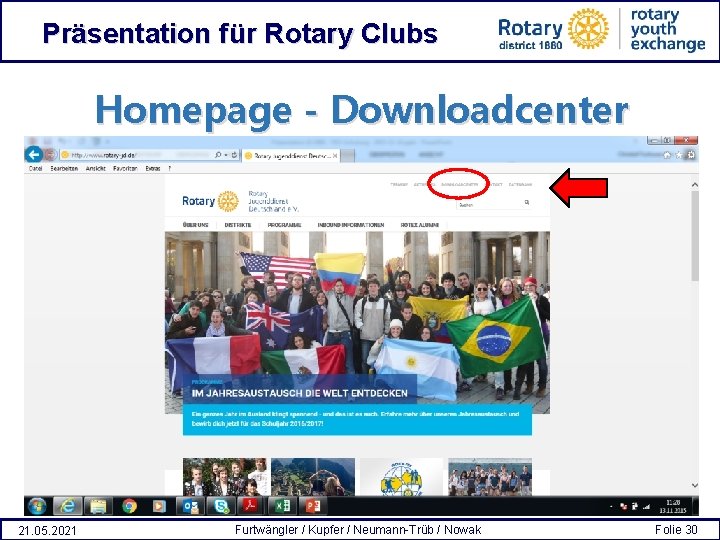 Präsentation für Rotary Clubs Homepage - Downloadcenter 21. 05. 2021 Furtwängler / Kupfer /