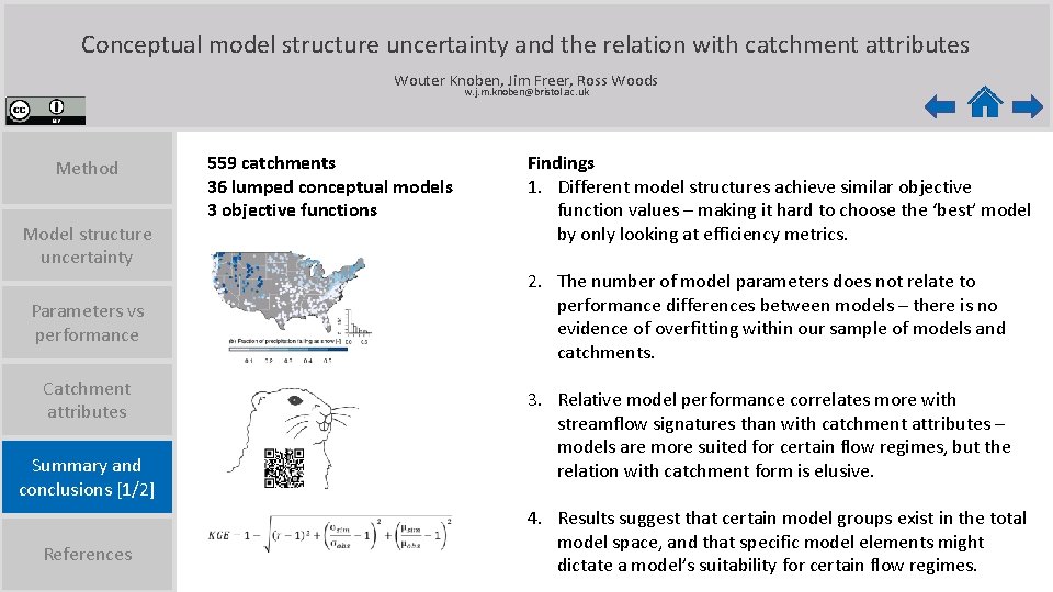 Conceptual model structure uncertainty and the relation with catchment attributes Wouter Knoben, Jim Freer,