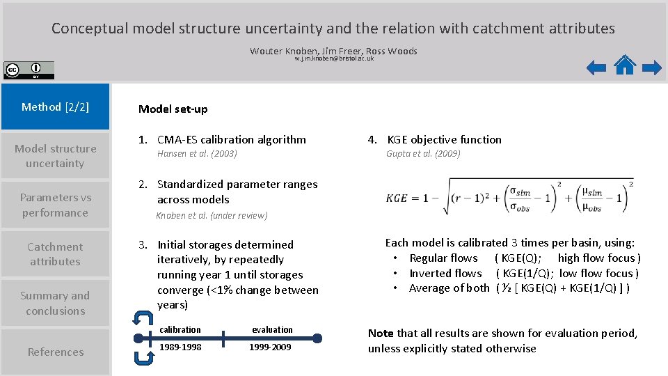 Conceptual model structure uncertainty and the relation with catchment attributes Wouter Knoben, Jim Freer,