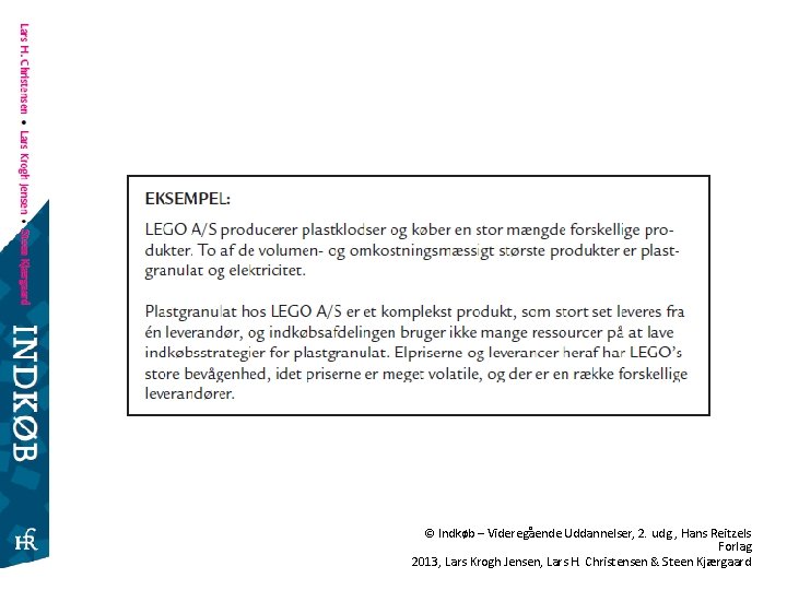 © Indkøb – Videregående Uddannelser, 2. udg. , Hans Reitzels Forlag 2013, Lars Krogh