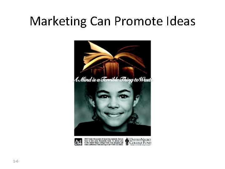 Marketing Can Promote Ideas 1 -6 
