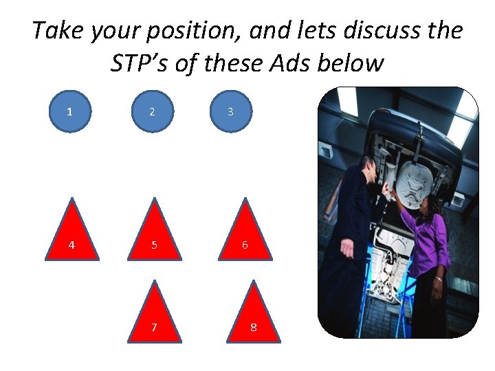 Take your position, and lets discuss the STP’s of these Ads below 1 2