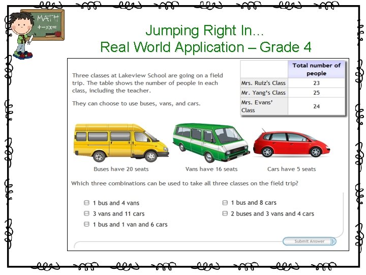 Jumping Right In… Real World Application – Grade 4 