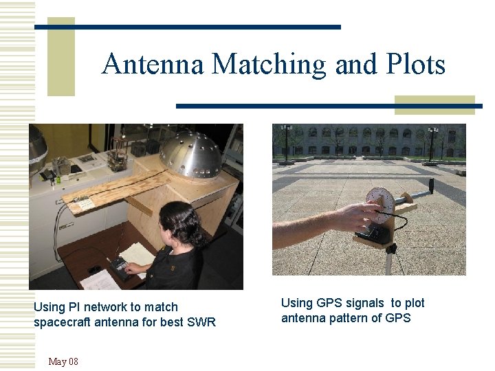 Antenna Matching and Plots Using PI network to match spacecraft antenna for best SWR
