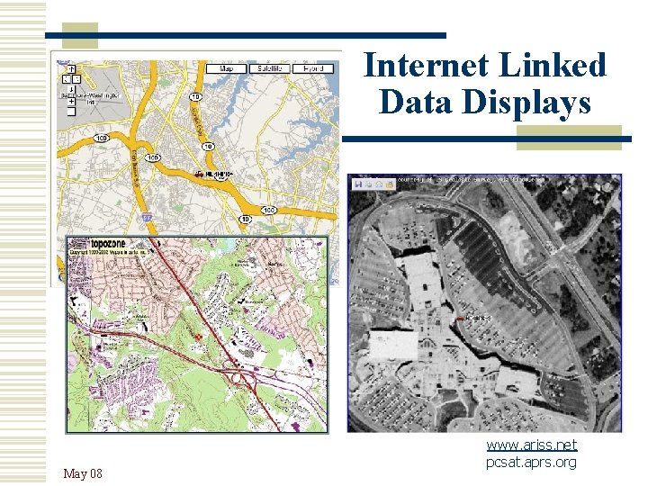 Internet Linked Data Displays May 08 www. ariss. net pcsat. aprs. org 