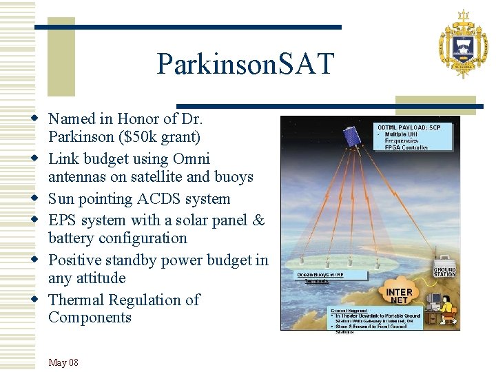 Parkinson. SAT w Named in Honor of Dr. Parkinson ($50 k grant) w Link